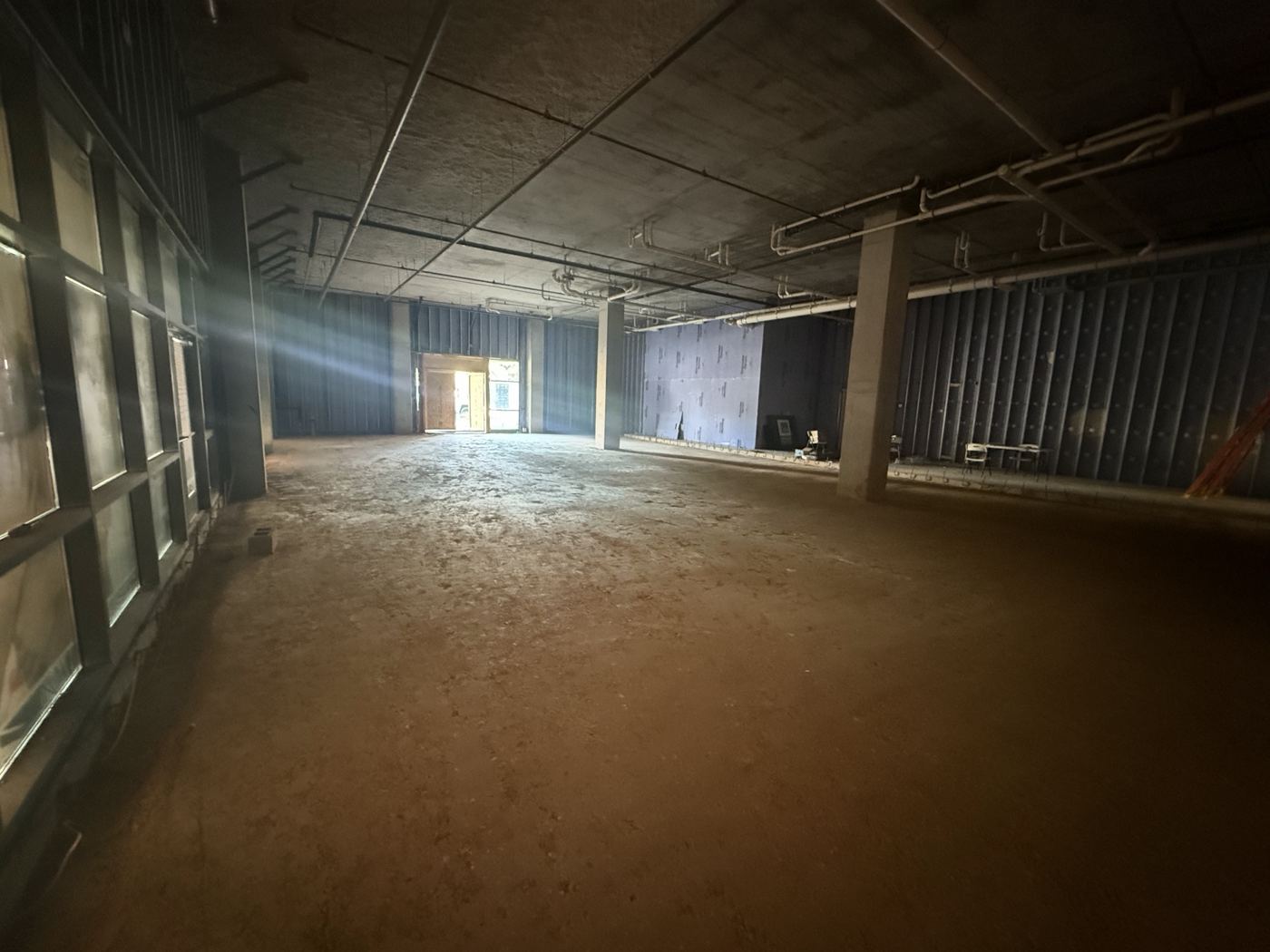 Interior space before the slab, Wahoo's Fish Tacos South Shore build in Austin