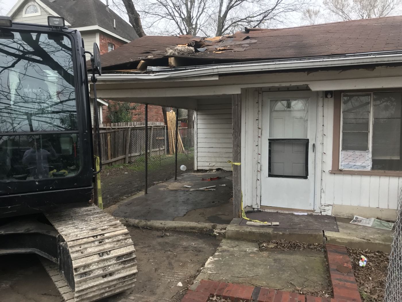 Existing house before demolition, Vargas Street condos design-build in Austin